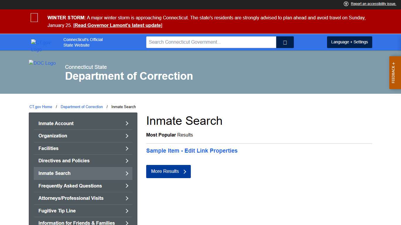 Inmate Search