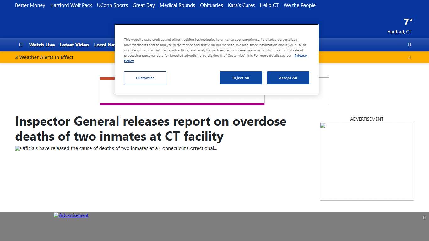 Inspector General releases report on overdose deaths of two inmates at CT facility